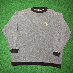 Penguins Vintage Boxy NHL Retro Logo Sweatshirt 90s 26x29 XL